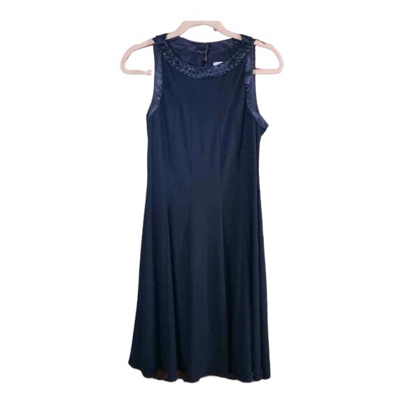Eliza J Sleeveless Black A-line Cocktail Dress Event Party Beaded Women's 10 - Picture 1 of 6